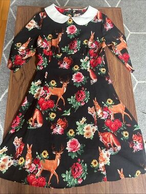 Hell Bunny size small dress deer fox squirrel bunny